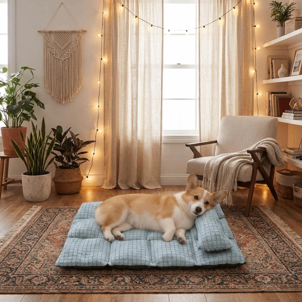 Folding Dog Sleeping Mat Breathable Pet Cool Bed Mat Universal Dog Cooling Mat Indoor Use