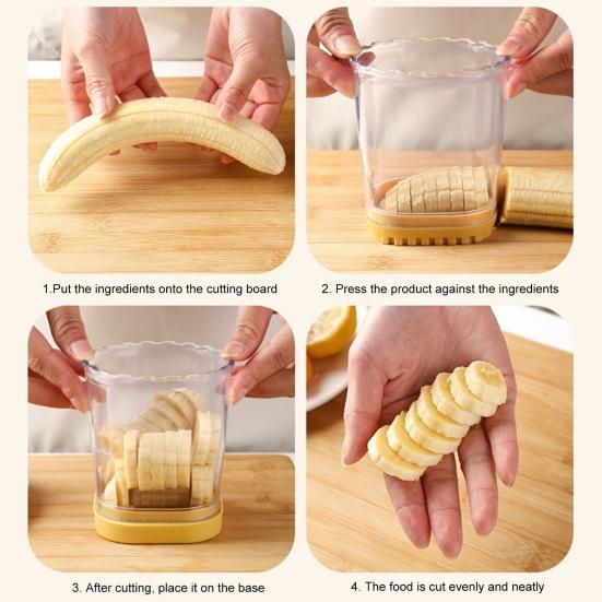 Yousheng Fruit Slicer Cup Stainless Steel Fruit Slicer 8-Blade Quick Cutter for Strawberries Bananas Handheld Kitchen Tool for Even Slices