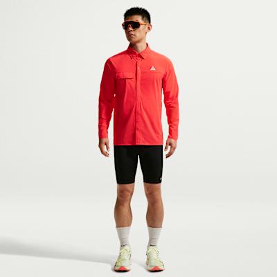 Nike ACG Running Jackets Men's Light Red/Peak White Lapel Moderate Oth