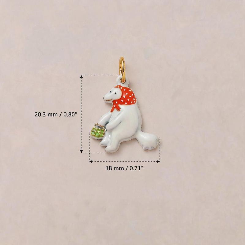 Cute Hand Painted Ceramic Animal Pendants Lovely Cartoon Designs Perfect For Diy Jewelry Making Necklace Bracelet Crafts