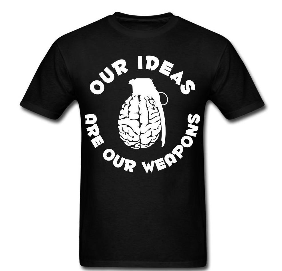 Our ideas are Our weapons Brain grenade Freedom of speech tee T-Shirt Mens Womens Tees Top anon