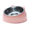 Raised Cat Food Bowl 15-degree Tilted Elevated Pet Feeder Bowl Anti Spill Stainless Steel Pet Food Dish for Dogs And Cats To Protect Pet's Spine