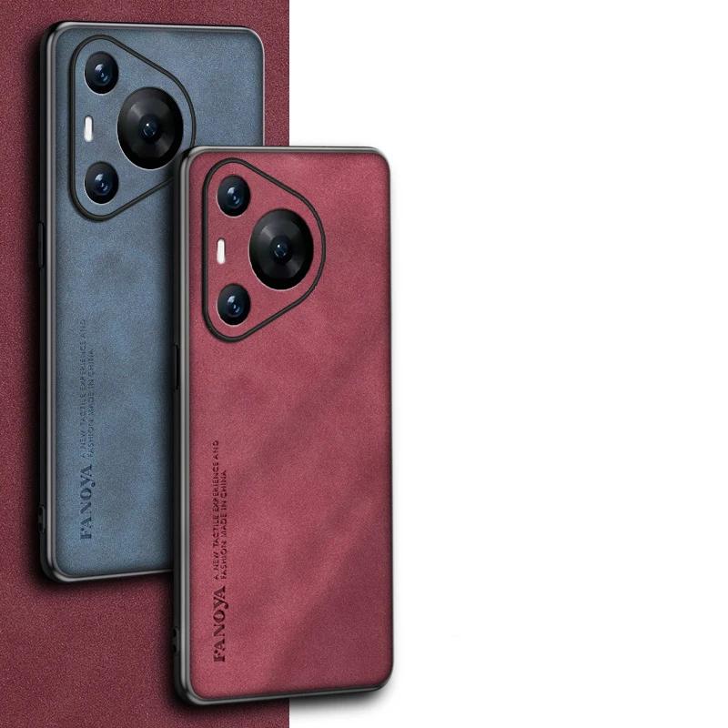 Роскошный задний чехол-бампер из овчины и силикона для Huawei Pura 80 70 Pro+ P60Pro Для Huawei Pura 70 Ultra