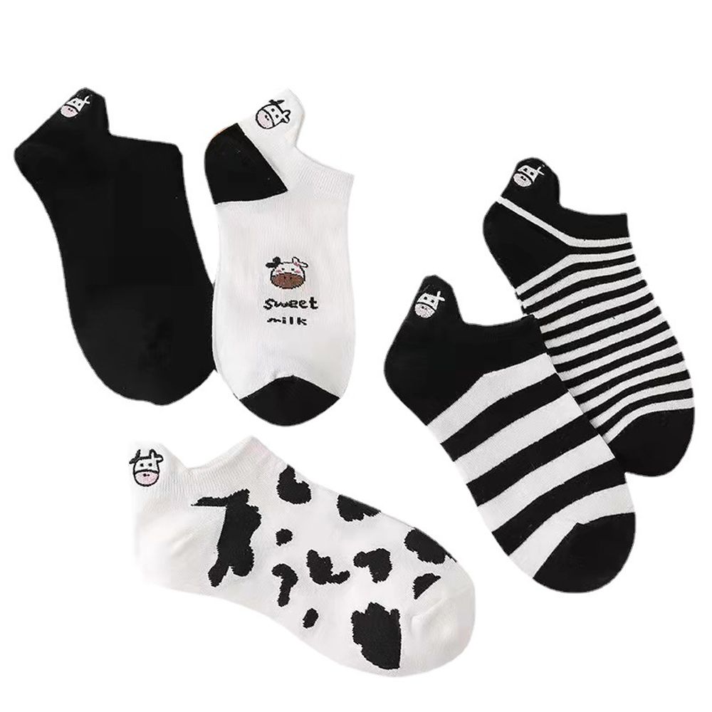Female Shallow Mouth Girls Short Heel Socks Embroidery Panda Socks Women Cotton Socks Ankle Socks