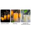 3Pcs LED Flameless Candles Outdoor Real Wax Candle with Remote Control Indoor Battery Operated Flickering LED Pillar Candles