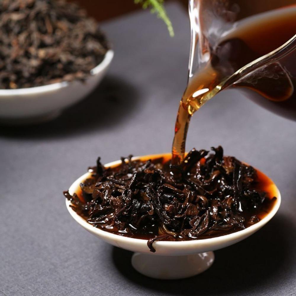 Чистый ароматный выдержанный чай пуэр листовой Мэнхайский чай премиум-класса выдержанный 5 лет