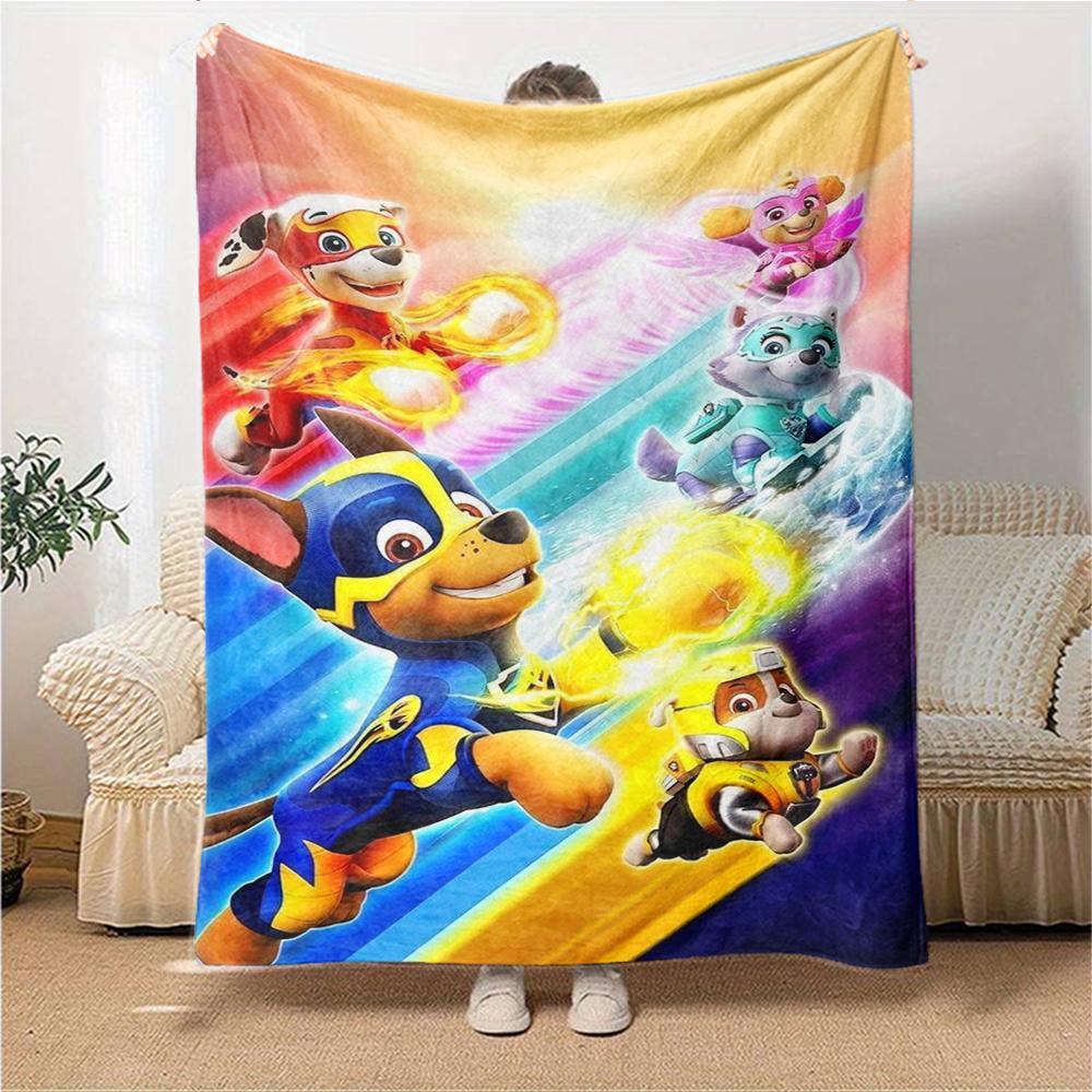 1Pc Paw Patrol Sky Rescue Blanket For Couch Bed Plush Cozy Fuzzy Blanket Super Soft Warm Blankets For Fall And Winter 091838