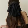Elegant Draping Black Ribbon Hair Pin
