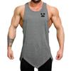 Men’s Gym Clothes Summer Cotton Printing DO THE WORK Sports Vest Fitness Irregular Hem Sleeveless T-SHIRTS Personalized