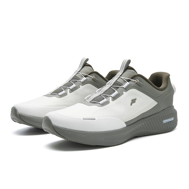 Men's Sneakers FILA NUVOLE 3 Cushioning Abrasion Resistant Coverage Running Shoes Men's Lily White Red Brown