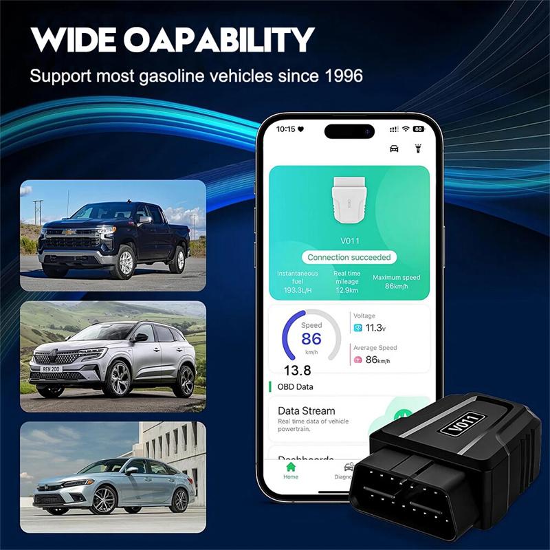 V011 Bluetooth 5.4 Автомобильный 2 Сканер 25K80 Диагностический Инструмент Полная Функция Домашнее Приложение Для Ios/Android Obdii Чтение Кода Pk Elm327