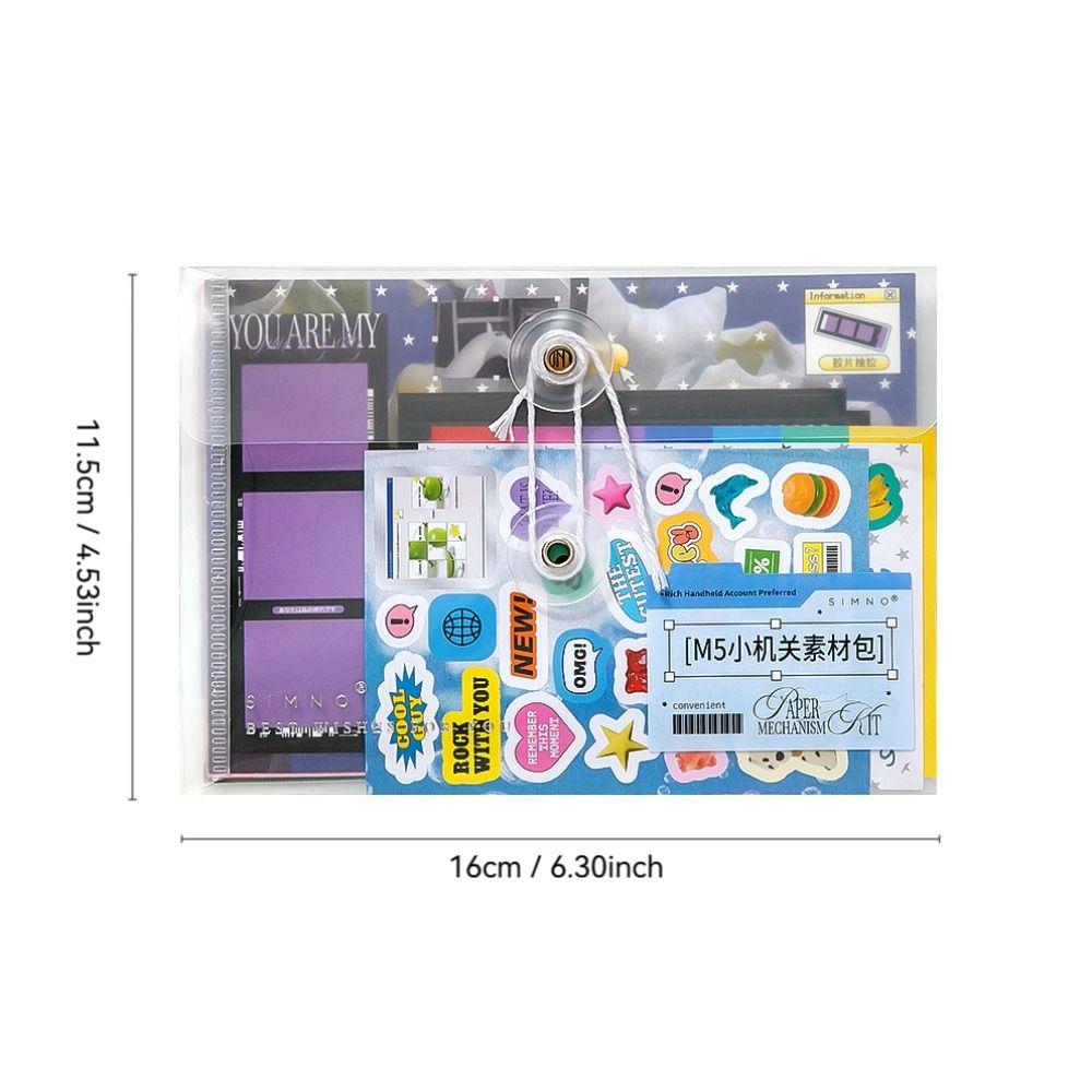 12pcs DIY Little Mechanism Material Pack Journal GO Memo Pads Scrapbooking Decoration