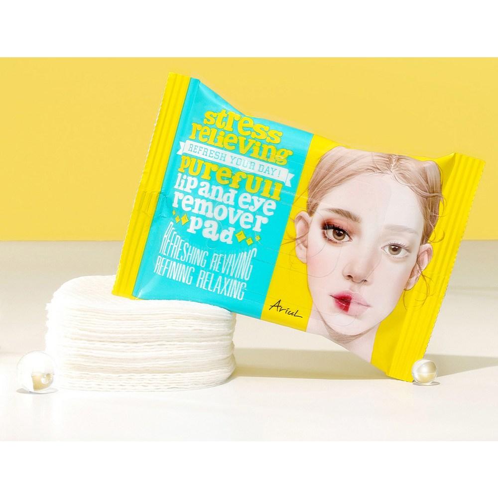 Arial Stress Relieving Lip & Eye Remover Pads 30p, 55g, 6 pieces