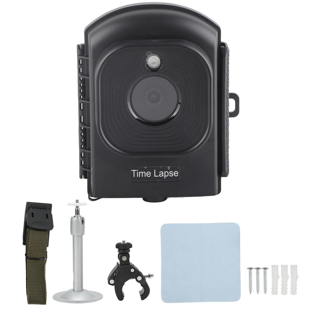 Time Lapse Camera 1080P HD 2.4in TFT Screen Outdoor Recording Time Lapse Camera Low Light Full Color Wide Angle Lens