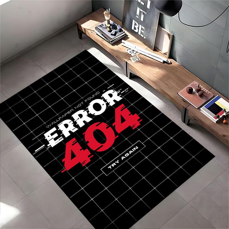 Error 404 Glitch Design Carpet suitable as a non-slip mat for the living room or bedroom sofa