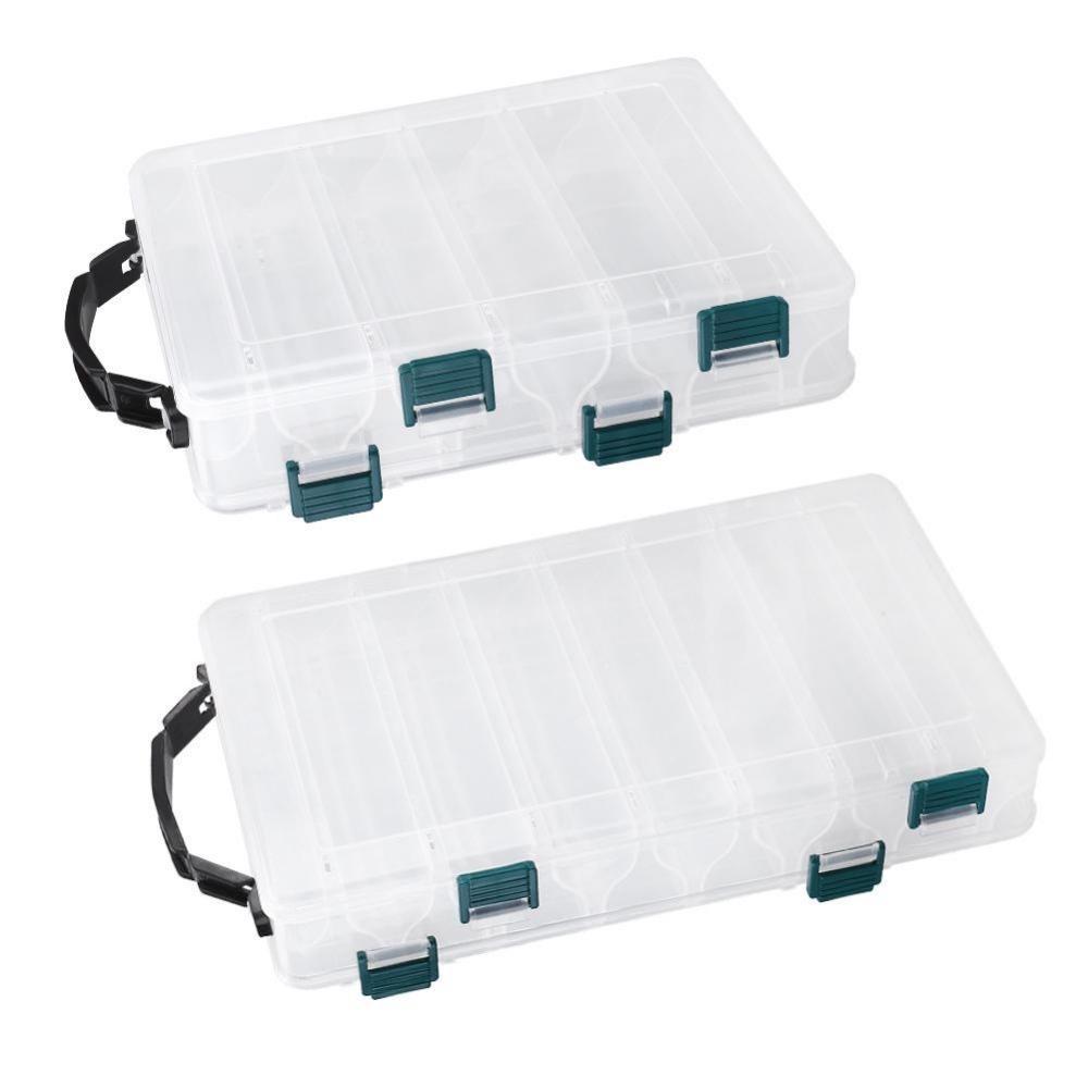 Коробка для рыболовных приманок, двухсторонняя пластиковая коробка для рыболовных приманок, чехол для держателя приманок, ящик для хранения аксессуаров для рыболовных снастей