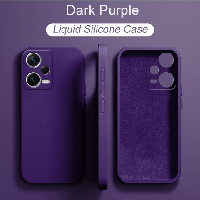 Жидкий силиконовый чехол для XiaoMi RedMi Note 12 Pro Plus Note12Pro + Note12 4G, глобальная версия Note 12Pro + 5G, мягкий чехол, принципиально