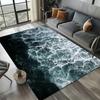 2025 Новый Стиль Сине-Зеленая Морская Волна Морская Вода Природа 3D Ковер Коврик для Гостиной Спальни Дома Декор Дивана, Нескользящий Коврик для Пола