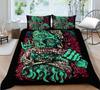 Bedding Set 3D Skull Print Home Bed Cover Homes Bedclothes Pillowcase Breathable Warm Comforter Duvet Covers
