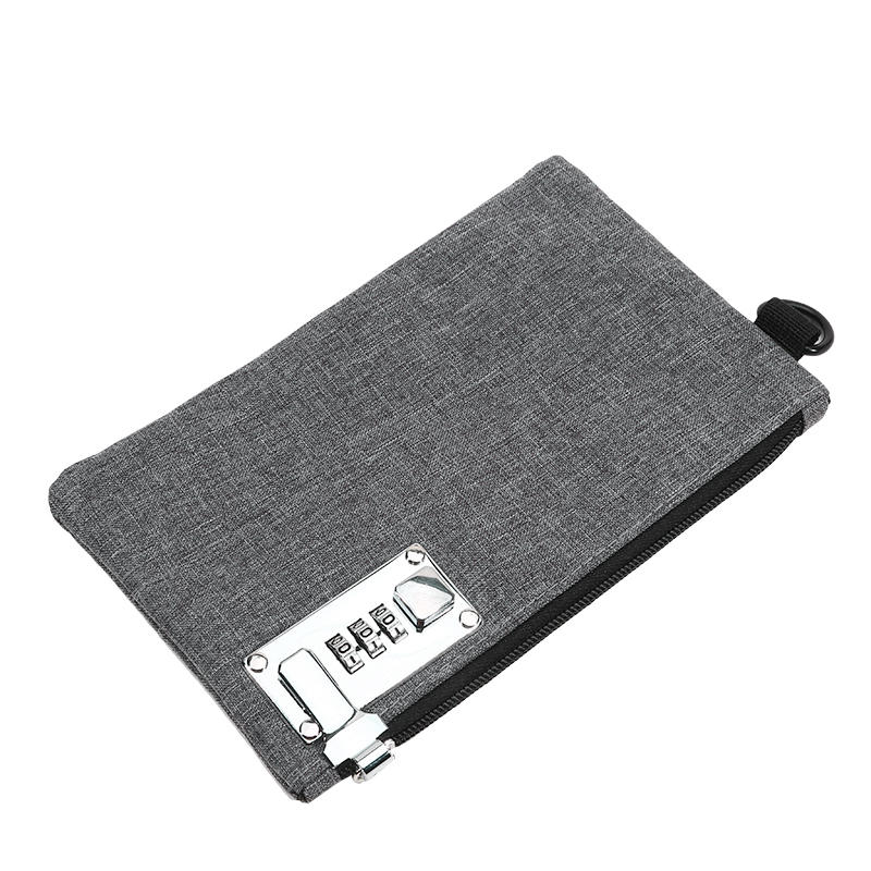 Запираемый мешок для денег, кошелек для монет для наличных, паспортов, кредитных карт, сумка, сумка для хранения наличных, мужской карман для карточек с замком