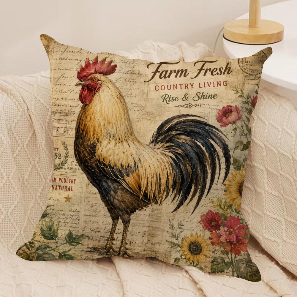 Vintage Farmhouse Market Cushion Cover Pillow Case Short Plush Square Throw Pillow Covers Pillowcase Sofa Home Decor Gift