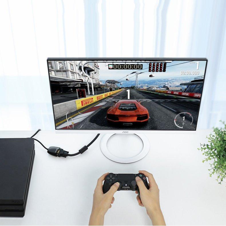 Конвертер Ugreen Full HD HDMI в VGA - Однонаправленный, Папа-Мама, Черный - Модель MM105 40253