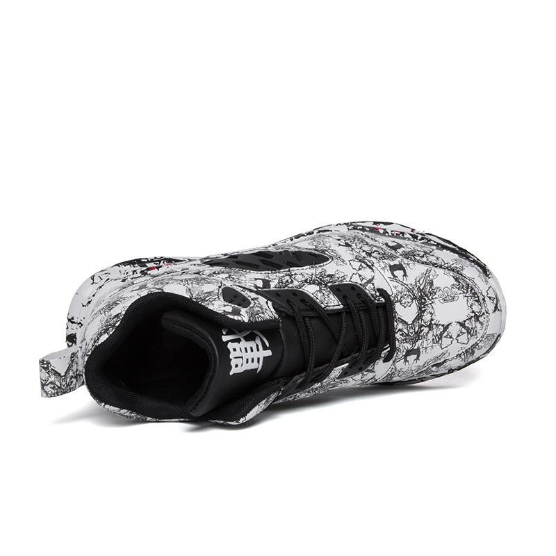 Модная мужская спортивная обувь повседневная платформа граффити нескользящие водонепроницаемые мужские кроссовки для прогулок на открытом воздухе беговая спортивная обувь теннис