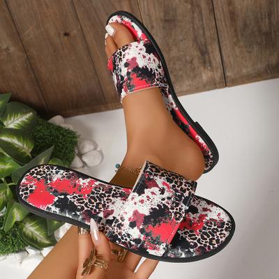 Летняя женская обувь Корейская версия с закрытым носком для улицы на плоской подошве прохладные шлепанцы женские на плоском каблуке летние прохладные шлепанцы