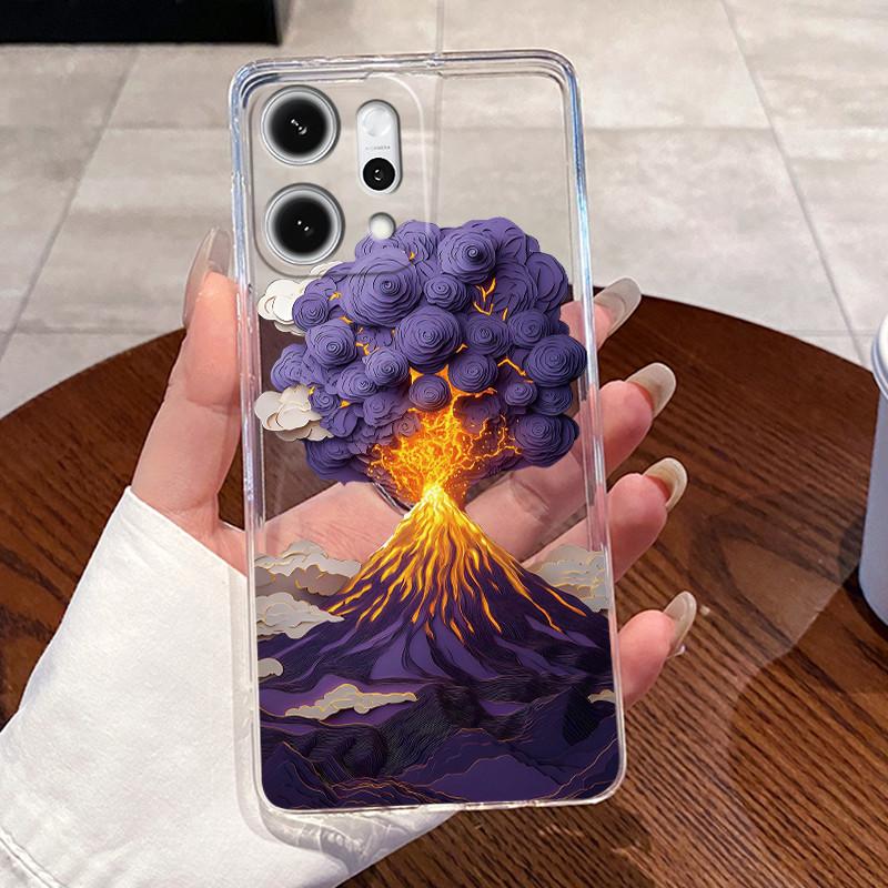 Чехол для Oppo Reno14 / Reno 14F / Reno 14 Pro Прозрачный Силиконовый Желе Мягкий ТПУ Задняя Крышка Милый Кролик Кошка Динозавр Чехол для Телефона