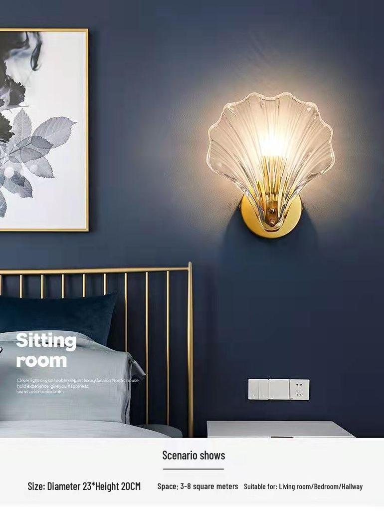 Итальянский стеклянный настенный светильник для главной спальни, прикроватный, для лестничной клетки или прохода в гостиной.