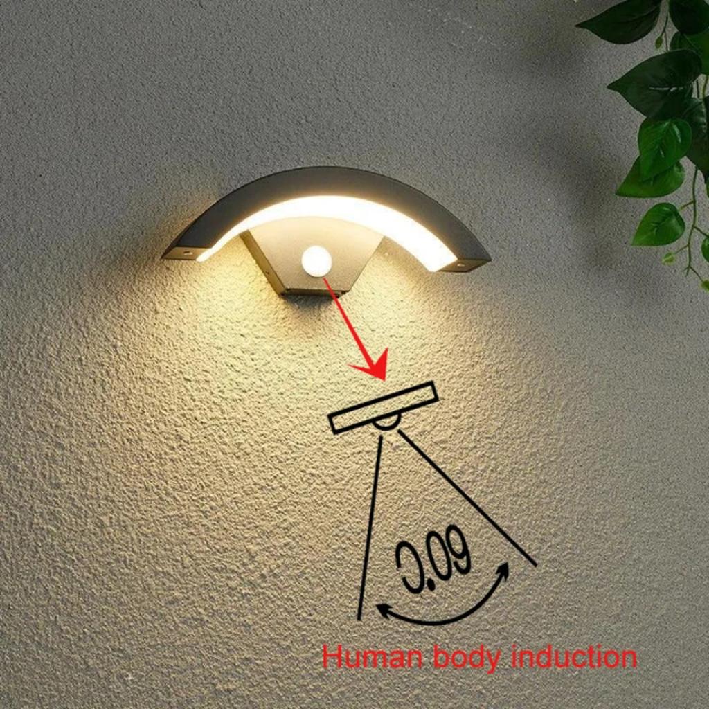 New Large LED Outdoor Wall Light IP65 Waterproof Radar Motion Sensor Garden Wall Lamp Exterior Lighting Garage