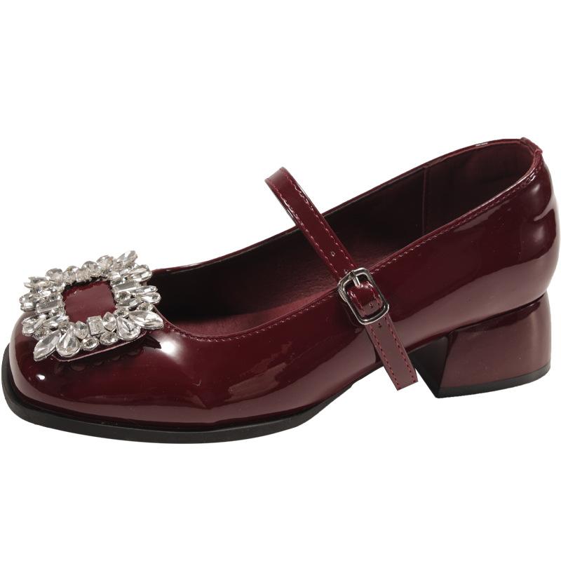 White Xiaoxiangfeng Thick Heel Small Leather Shoes Women's 2025 New Spring and Autumn Versatile Skirt Light Mouth Mary Jane Single Shoes