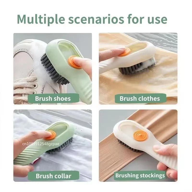 1/2Pcs Multifunctional Cleaning Brush Soft-bristled Liquid ShoeBrush Clothes Brush Shoe Clothing Board Brush Shoe Cleaner