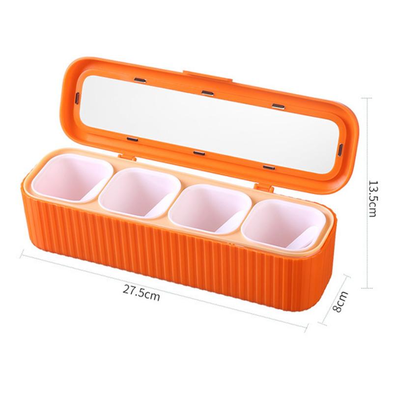 4 в 1 коробка для приправ с ложкой, банка для специй, многосекционные банки для соли, перца, специй, кастрюли, кухонные принадлежности, контейнер для приправ