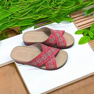 Женская обувь большого размера, модные ретро-тапочки однотонные на платформе