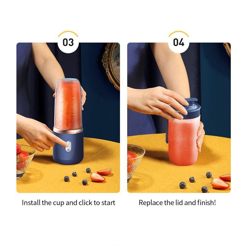 Автоматический электрический блендер, мини-беспроводная электрическая соковыжималка, соковыжималка для фруктов, автоматическая маленькая электрическая соковыжималка, блендер для смузи, чашка, кухонный комбайн