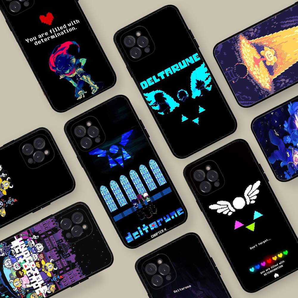 Чехол для телефона D-Deltarune Ralsei для iPhone 17 16 15 14 13 12 11 Pro Max Plus Черный корпус