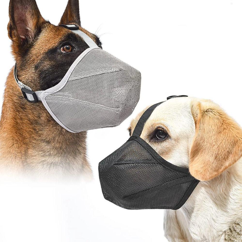 Adjustable Pet Dog Muzzles Breathable Dog Mesh Mouth Mask Dog Mouth Cover for Anti-eating
