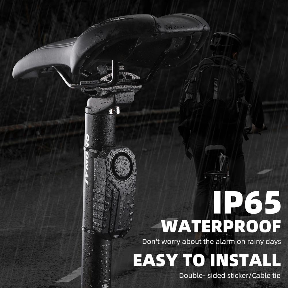Противоугонная велосипедная сигнализация с высокой видимостью, беспроводная велосипедная сигнализация с датчиком движения для электронного велосипеда, водонепроницаемая