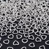 100Pcs 14mm Heart Bead Silver Bead Frame Decoration Charms  Christmas