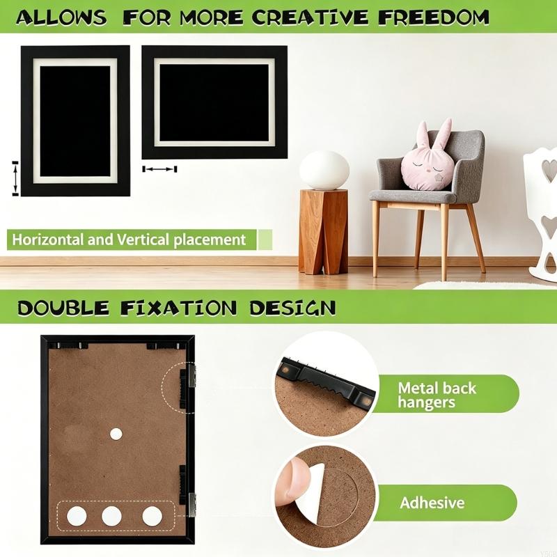 Artwork Display Storage Frame for Wall Artwork Frames Changeable Kids Art Display Frame with Front Opening Access, Y5GB