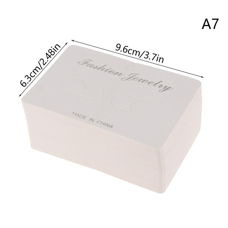 100Pcs Cute Headband Hair Clips Jewelry Display Card Blank Kraft Paper Card Hairclip Price Tag Hairpin Packaging Cardboard Holde