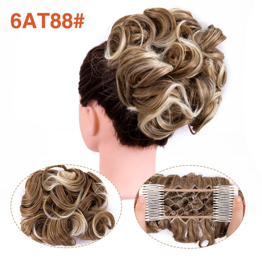 Грязная расческа на заколке для волос в виде пучка, 1 шт., взлохмаченная прическа, наращивание волос, пучок, вьющиеся шиньоны, резинки для волос для женщин и девочек