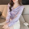 2024 Trendy Purple Women's Autumn Shirt with Niche Design and Chic Look
