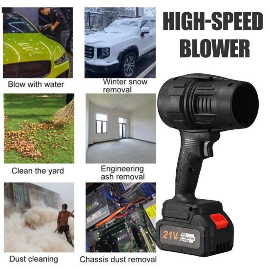 Cordless Lithium Turbo Blower Handheld Brushless Electric Blower 48V High-Power Industrial Fan for Car Drying Dust Removal And Outdoor Cleaning