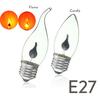 E14 E27 3W Filament Candle Flicker Light Bulb Fire Flame Retro Christmas Decor