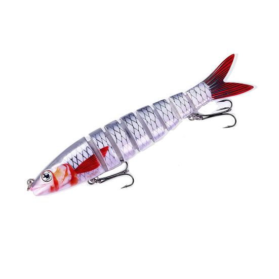 Составная искусственная приманка для рыбалки с 3D глазами, реалистично выглядящая, яркой расцветки, имитация, твердая приманка с тройными крючками