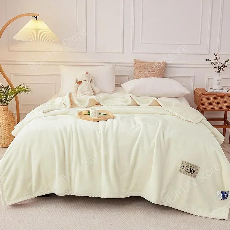 Мягкое теплое одеяло для взрослых и детей, односпальная двуспальная кровать, удобное спальное одеяло, покрывало для офиса, дорожное одеяло в автомобиле, однотонное