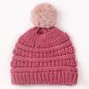 New baby knitted pullover hat, children's autumn and winter hairball warm hat, baby wool hat