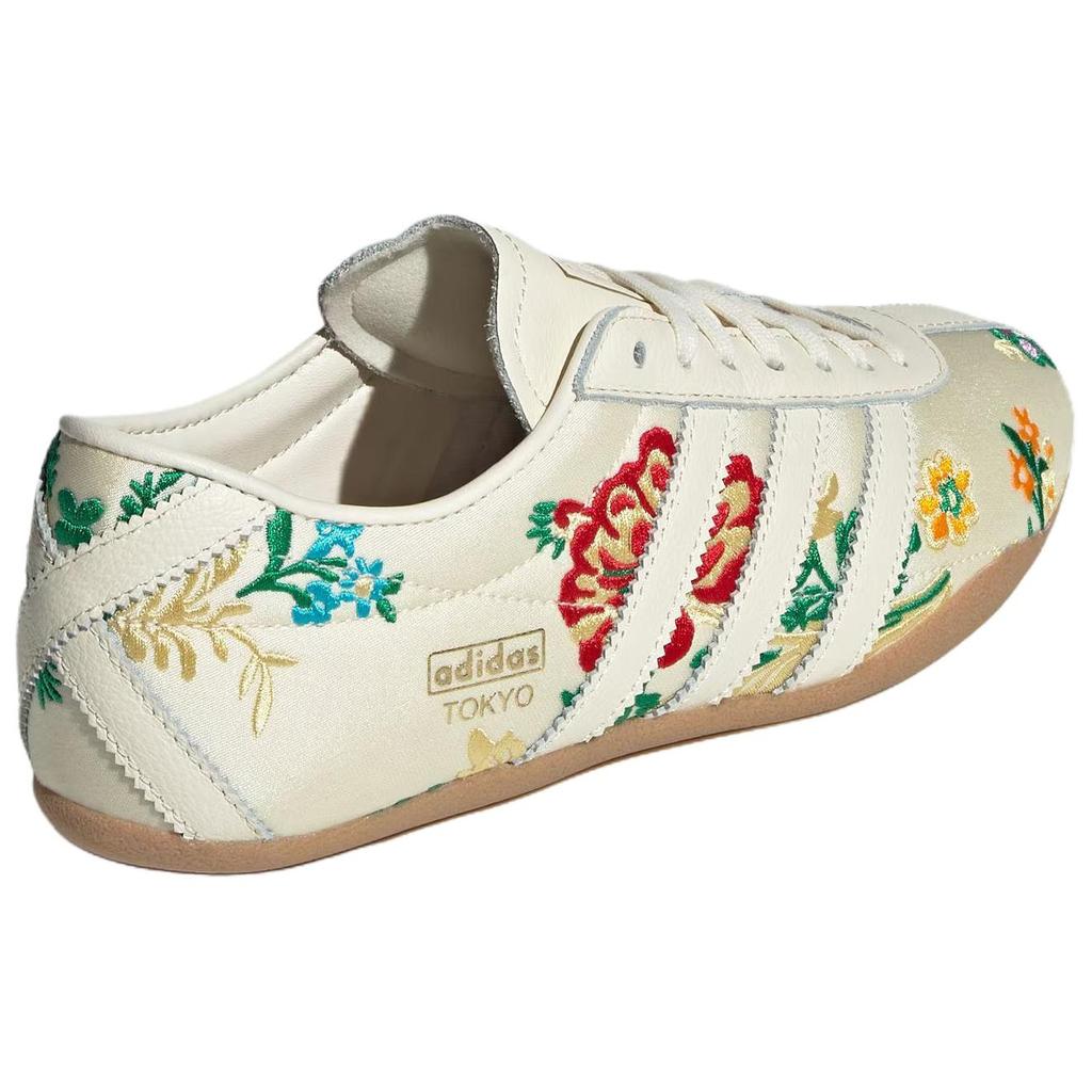 Adidas Пакет вышивки «Токио» - Кроссовки женские кремово-белые с золотистым металликом и резиновой подошвой JQ1687